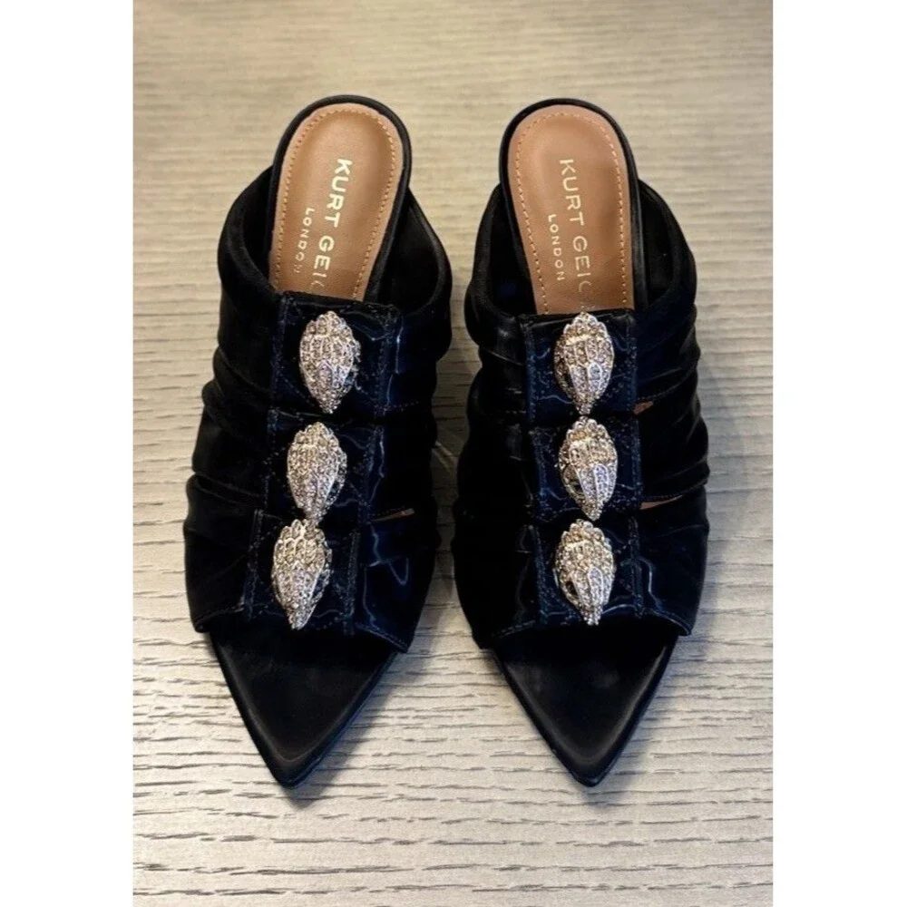 KURT GEIGER Kensington Soft Bow Mule Heel. Sizes 5.5,6,6.5,7